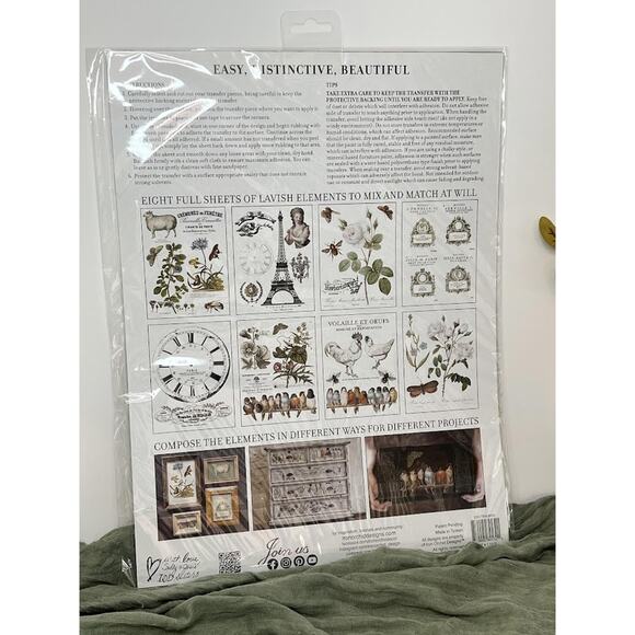 Brocante - IOD Transfer Pad - Eight 12"x16" Sheets - Brand New - Picture 2 of 2